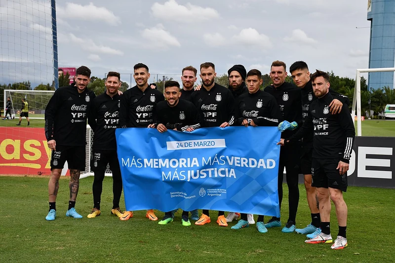 Argentina national team, historical 2022 photograph