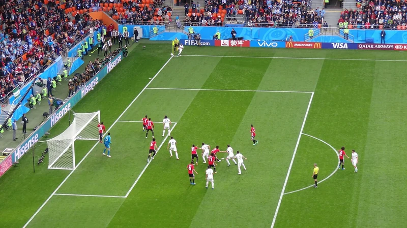 Carlos Sánchez taking a corner during Egypt–Uruguay, 15 June 2018 (historical illustration)