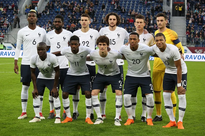 France national team, historical 2018 photograph